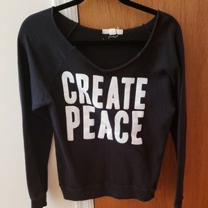 Create Peace black sweatshirt- being donated after 7/1